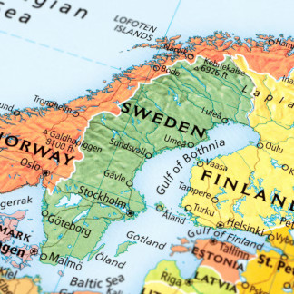 map of Sweden